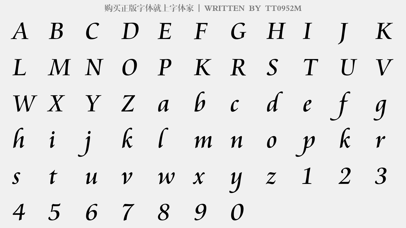TT0952M - 大写字母/小写字母/数字