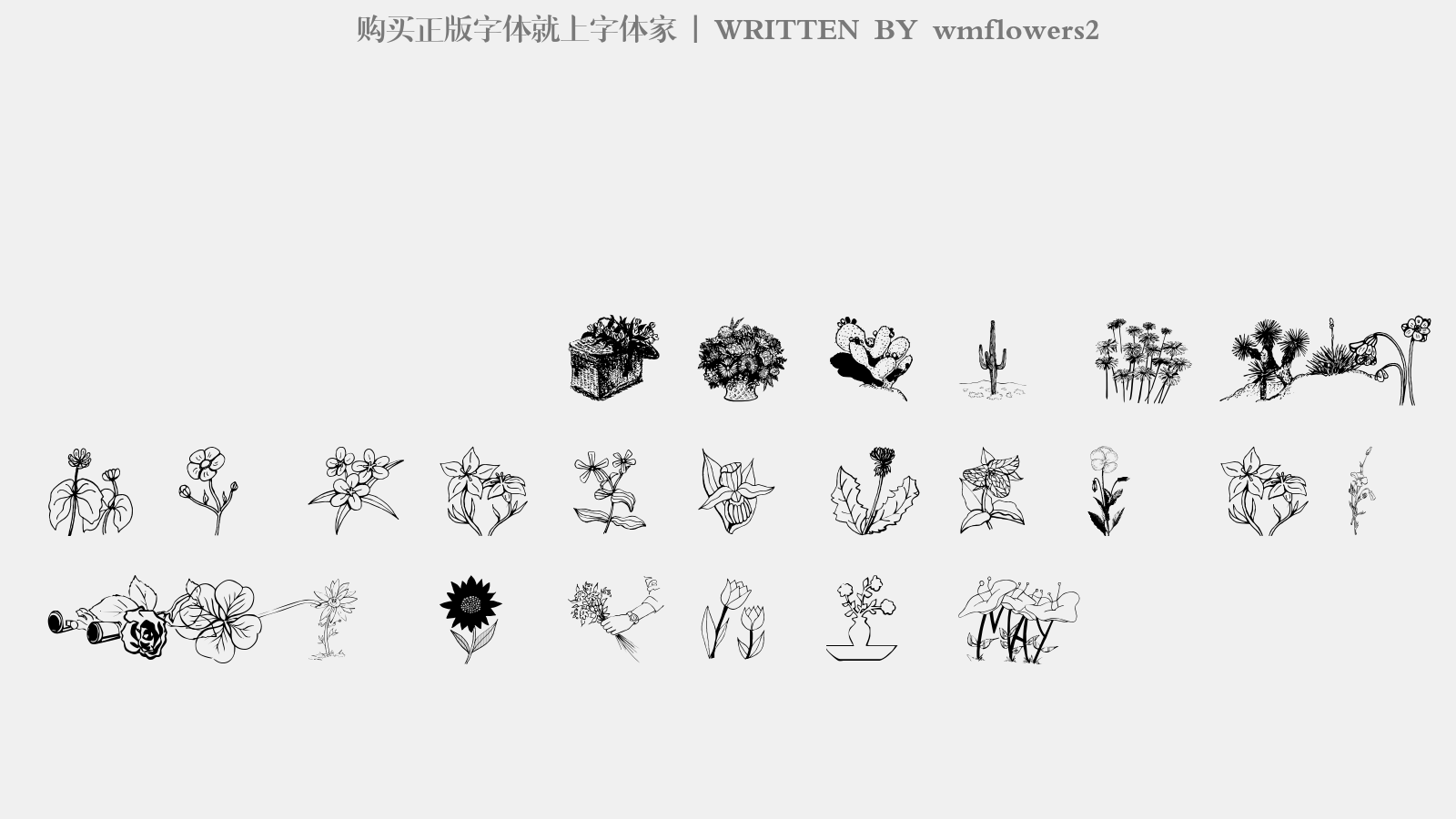 wmflowers2 - 大写字母/小写字母/数字