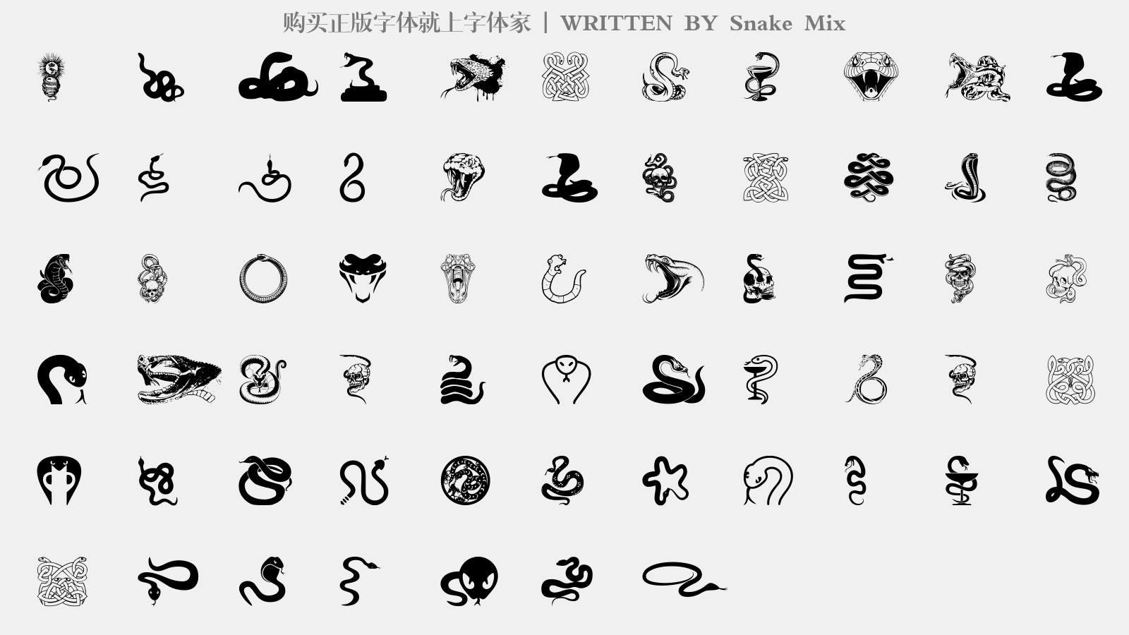 Snake Mix - 大写字母/小写字母/数字