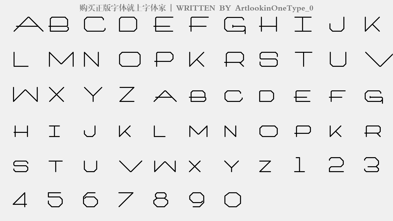 ArtlookinOneType_0 - 大写字母/小写字母/数字