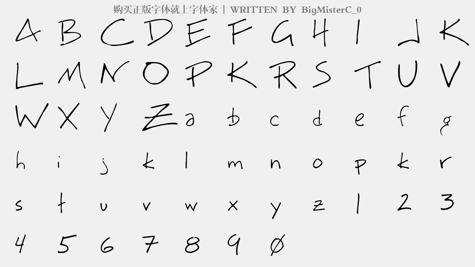 BigMisterC_0 - 大写字母/小写字母/数字