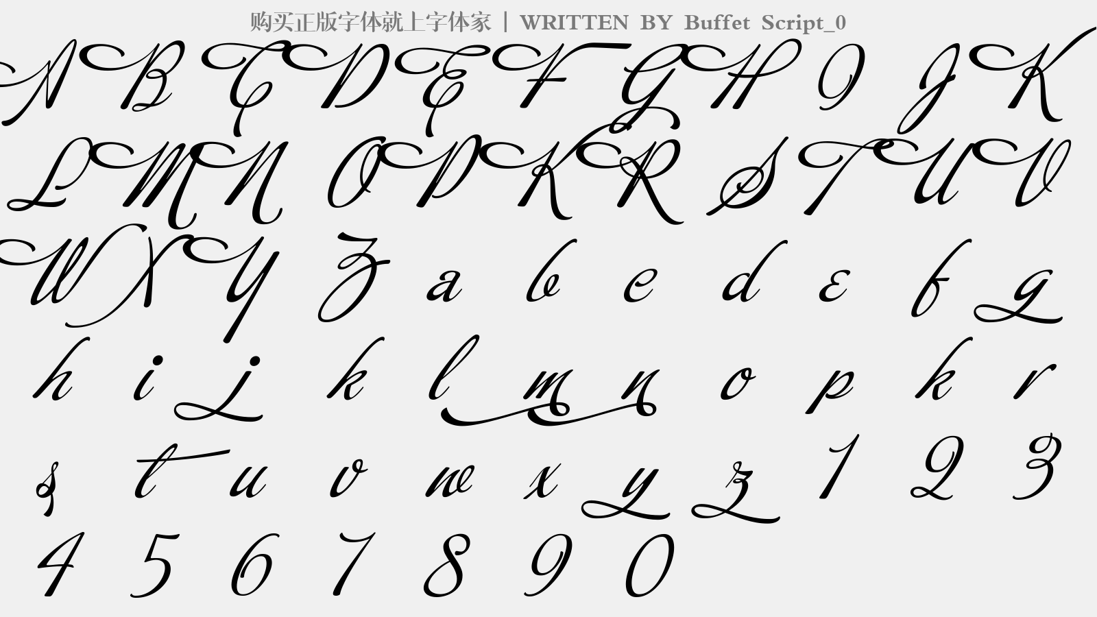 Buffet Script_0免费字体下载 - 英文字体免费下载尽在字体家