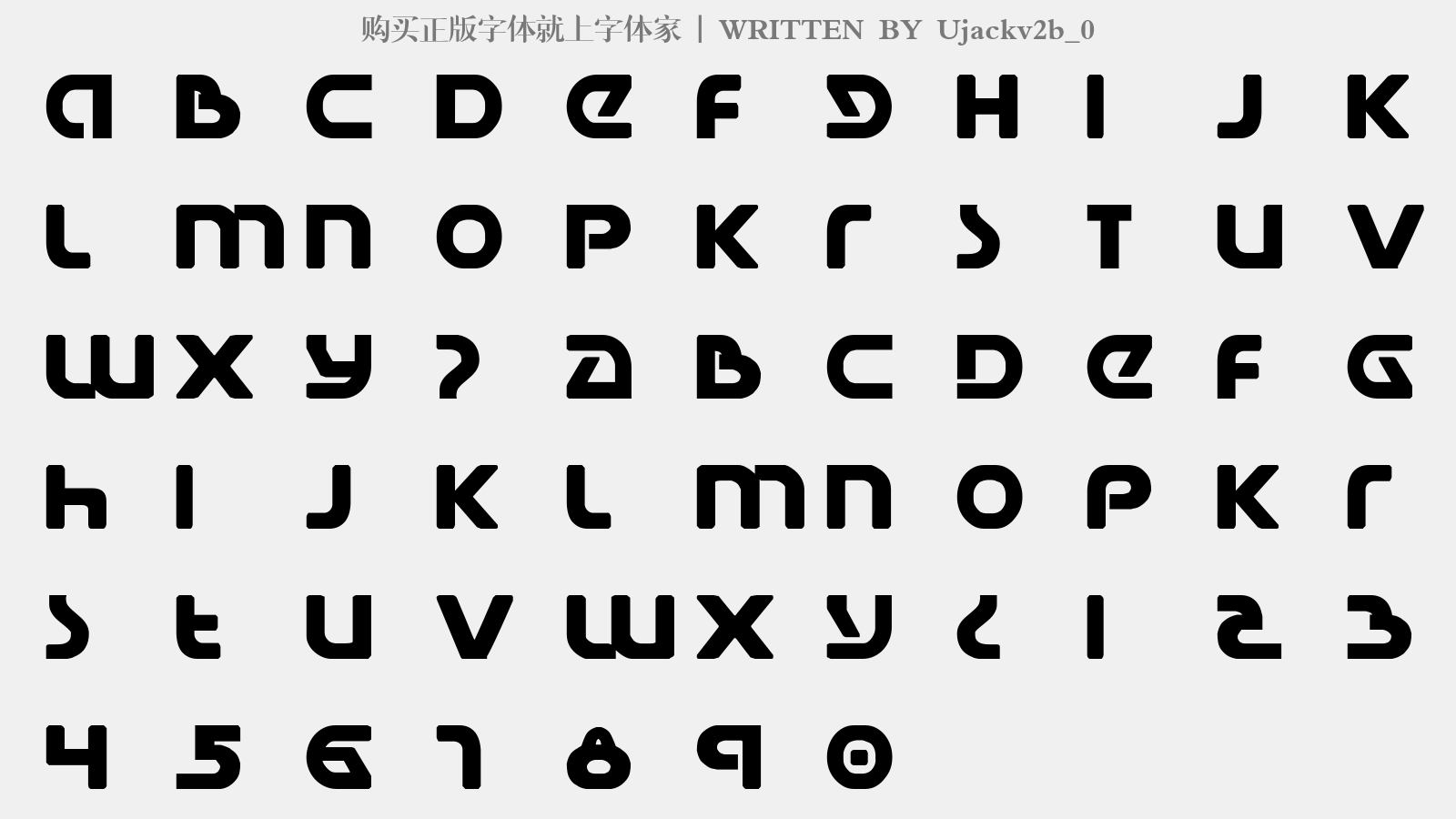 Ujackv2b_0 - 大写字母/小写字母/数字