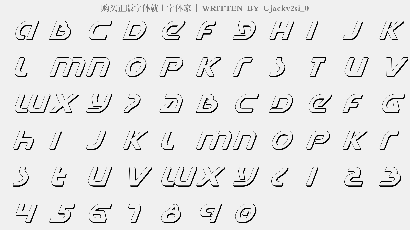 Ujackv2si_0 - 大写字母/小写字母/数字