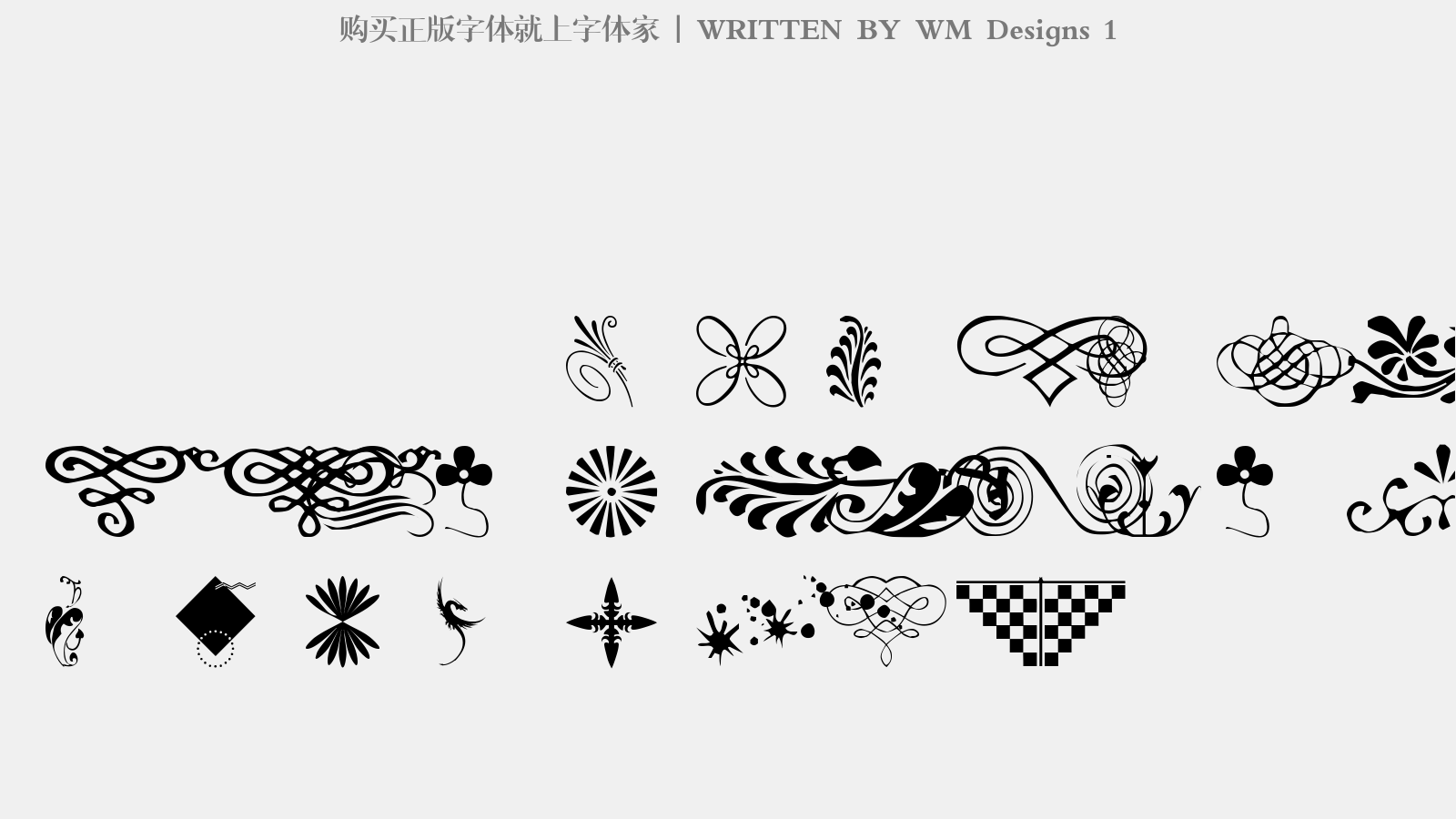 WM Designs 1 - 大写字母/小写字母/数字