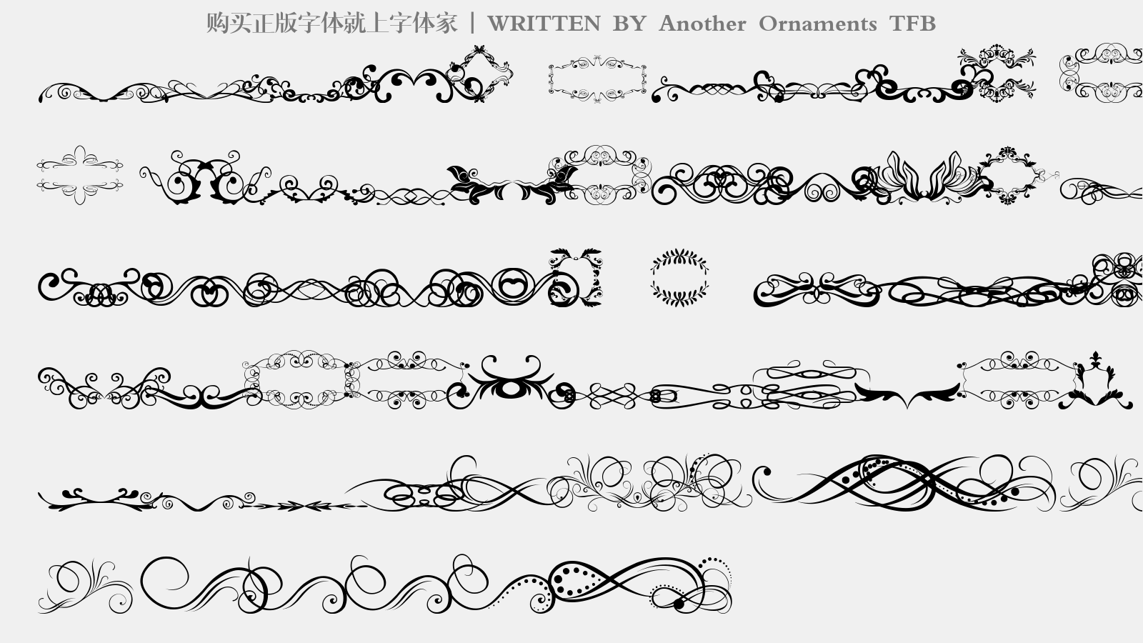 Another Ornaments TFB免费字体下载 图形字体免费下载尽在字体家