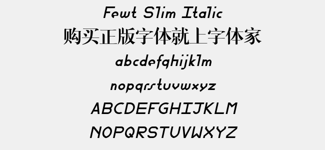 Fewt Slim Italic