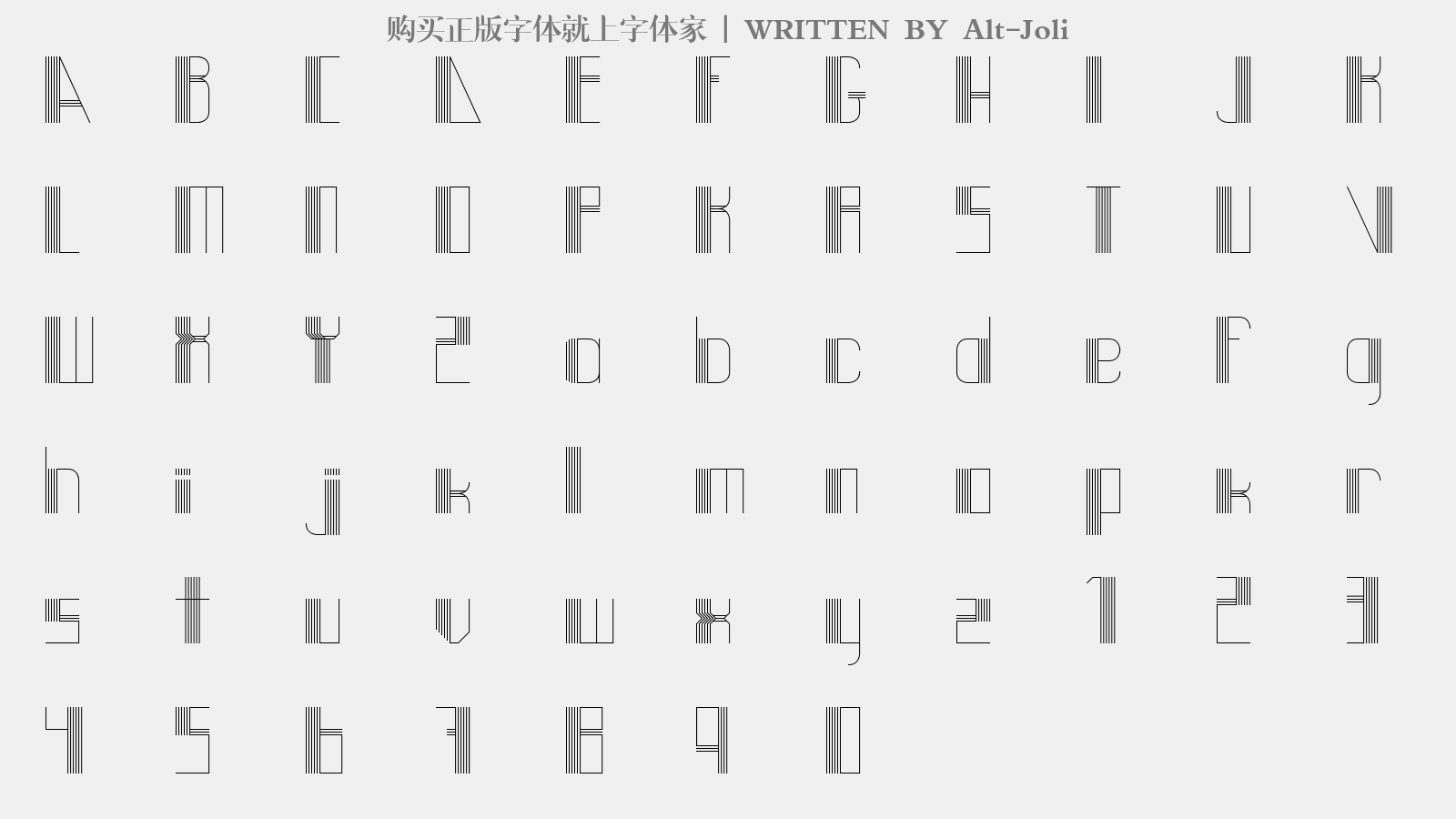 Alt-Joli - 大写字母/小写字母/数字