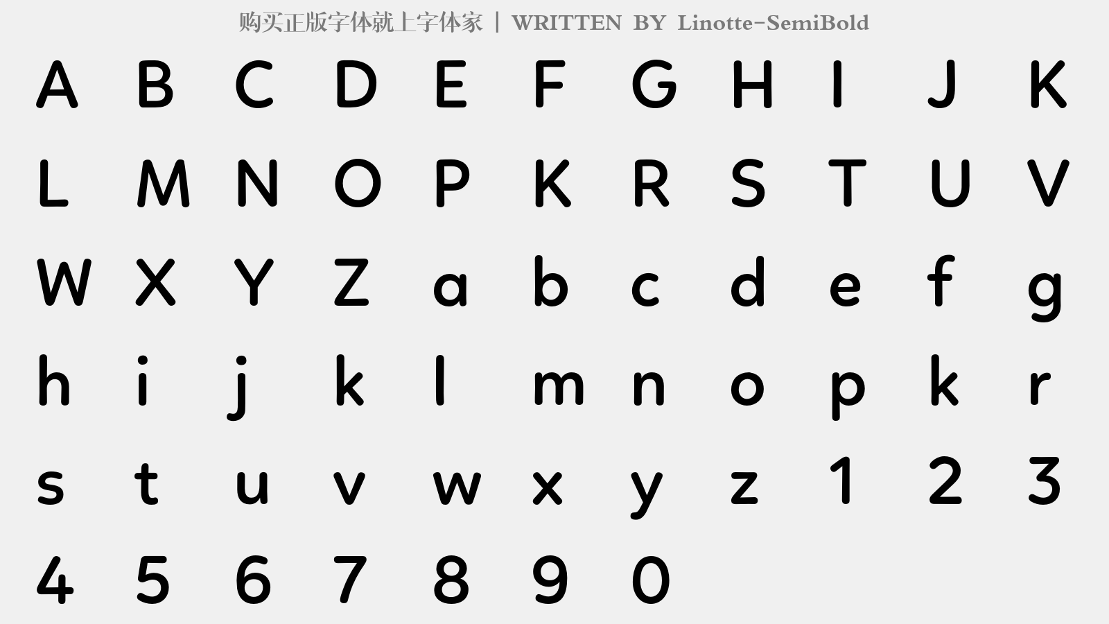 Linotte-SemiBold - 大写字母/小写字母/数字