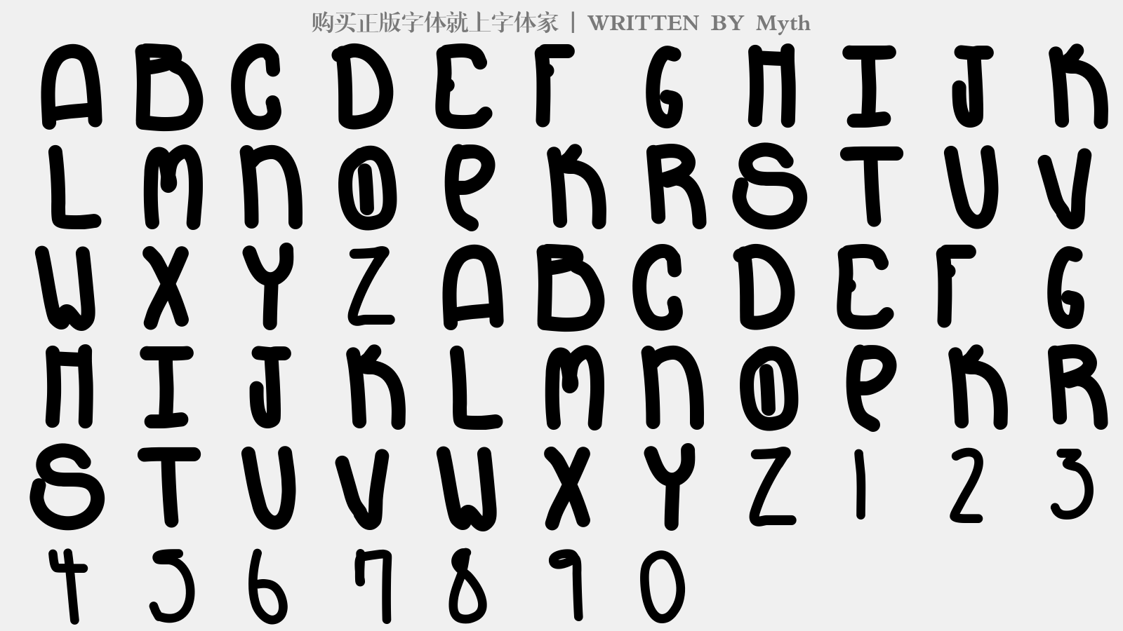 myth - 大写字母/小写字母/数字