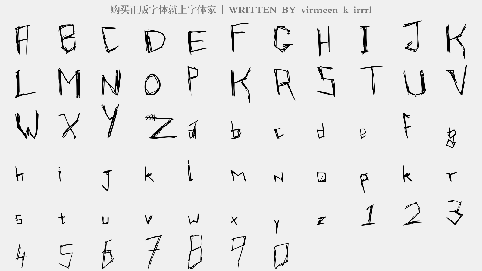 virmeen k irrrl - 大写字母/小写字母/数字
