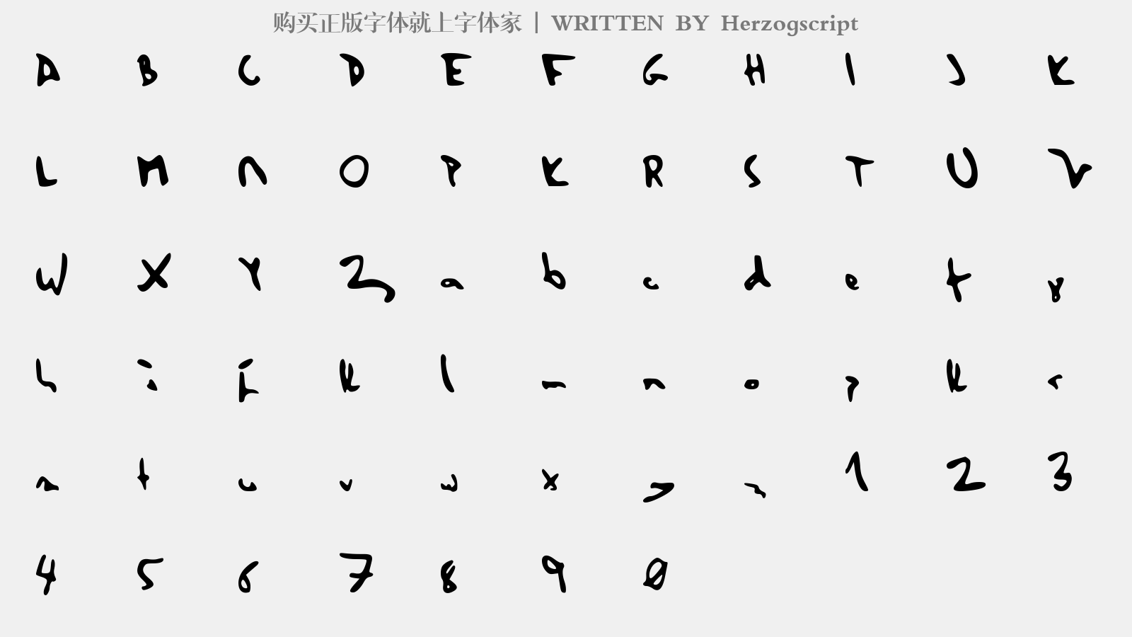 Herzogscript - 大写字母/小写字母/数字