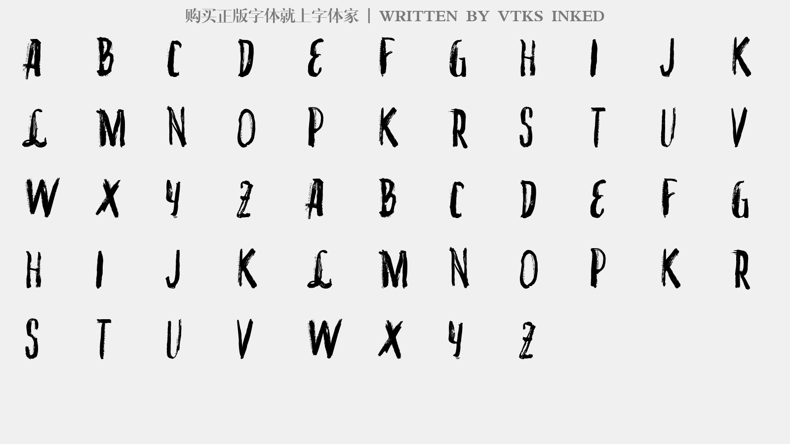 VTKS INKED - 大写字母/小写字母/数字