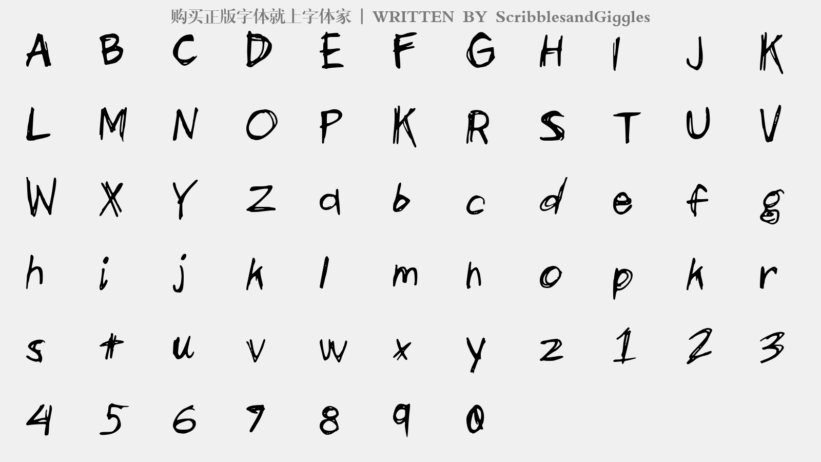 ScribblesandGiggles - 大写字母/小写字母/数字