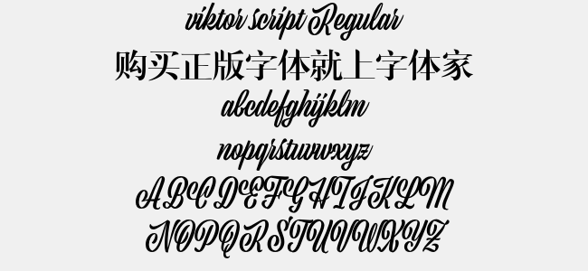 viktor script Regular免费字体下载 - 英文字体免费下载尽在字体家