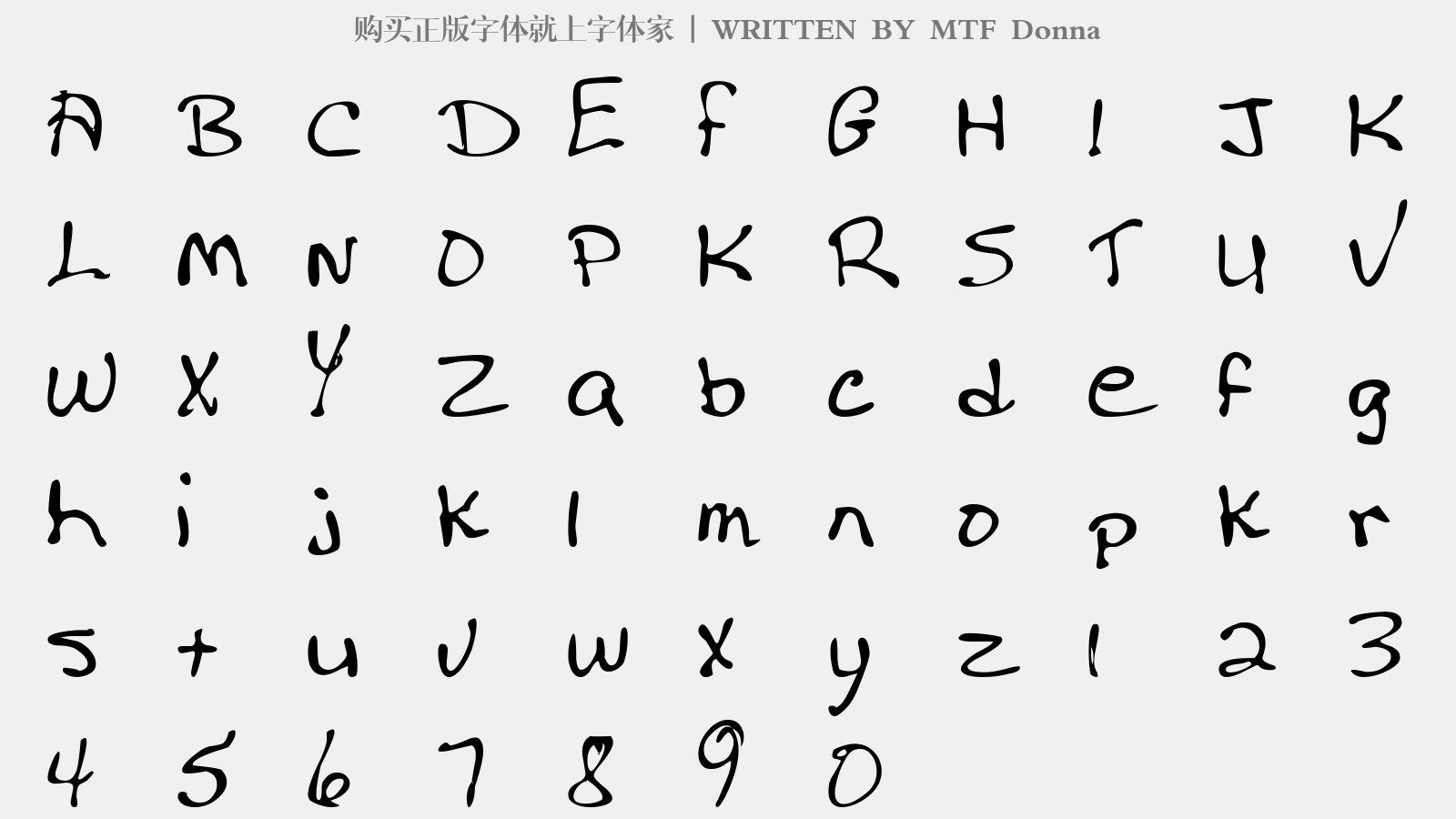 MTF Donna - 大写字母/小写字母/数字