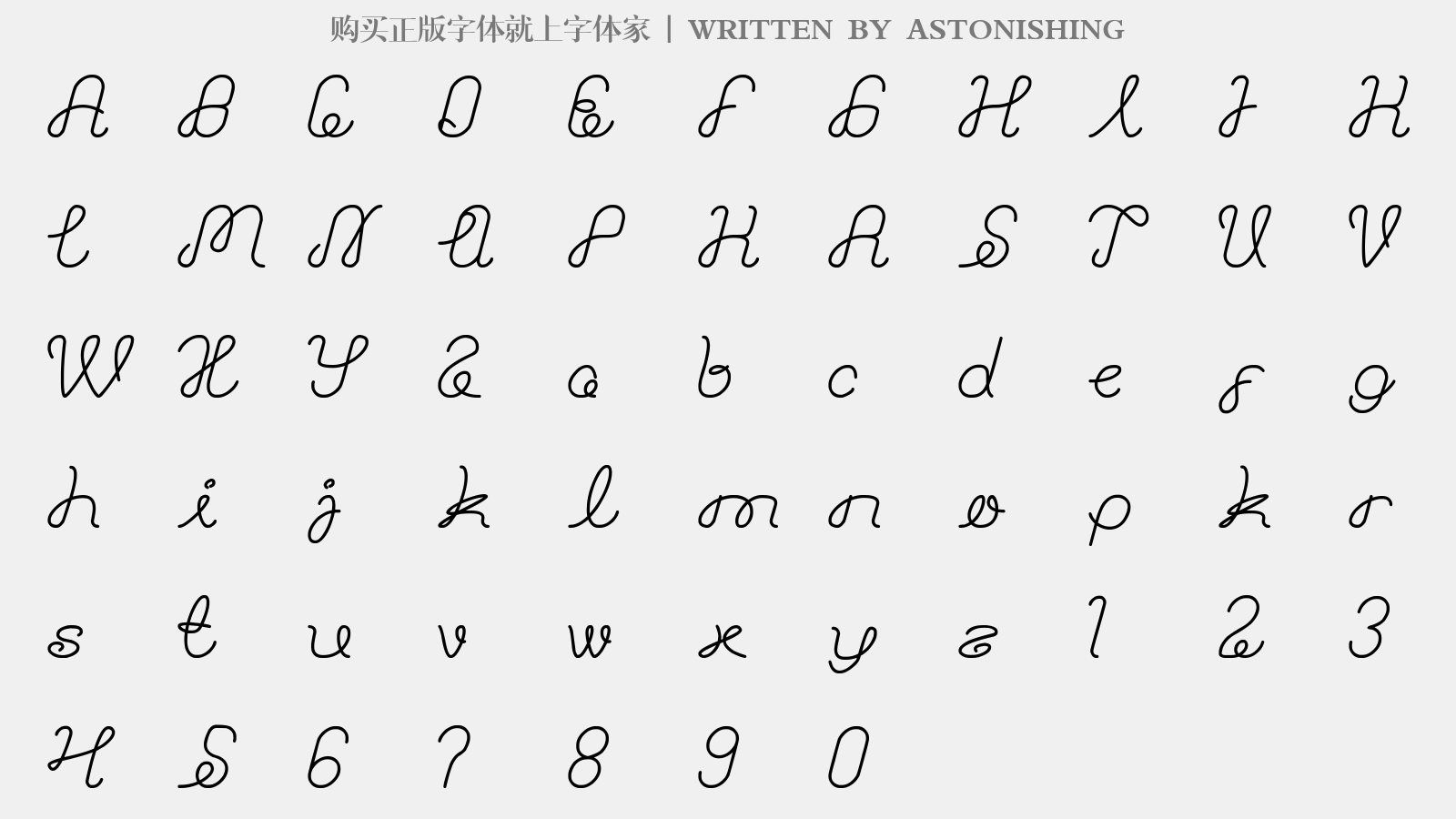 ASTONISHING - 大写字母/小写字母/数字