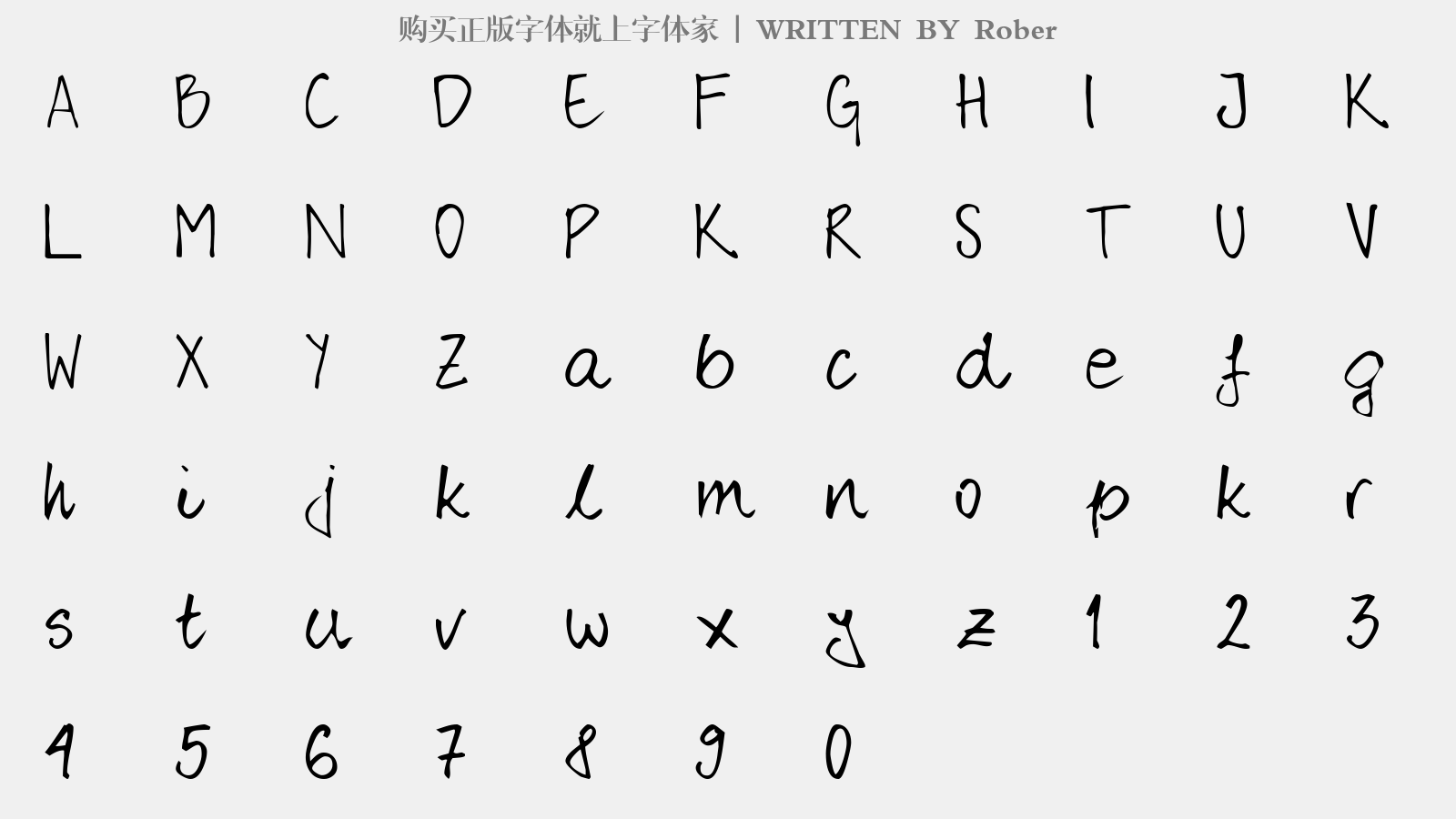 Rober - 大写字母/小写字母/数字