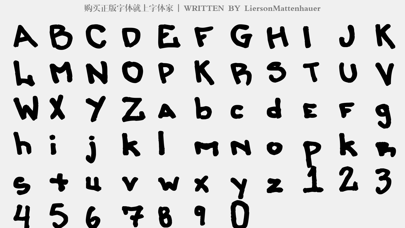 LiersonMattenhauer - 大写字母/小写字母/数字