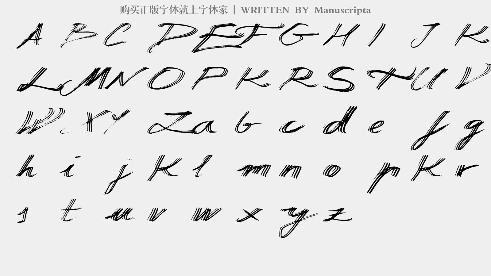 Manuscripta - 大写字母/小写字母/数字