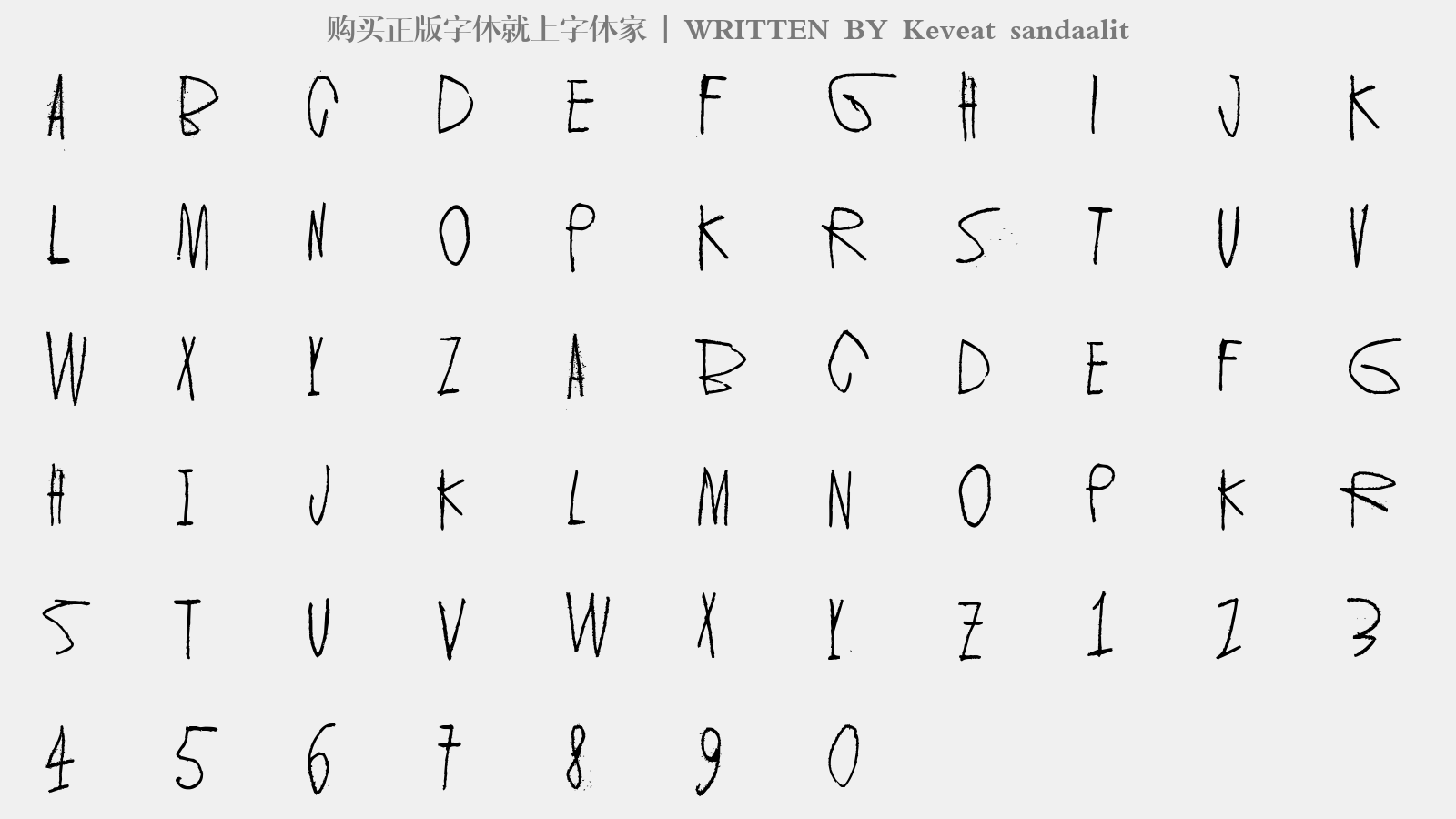 Keveat sandaalit - 大写字母/小写字母/数字