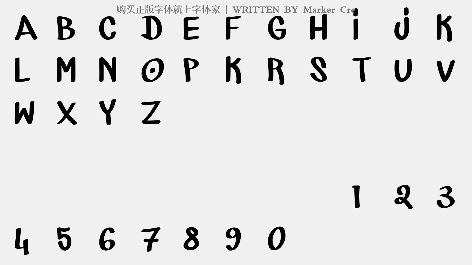 Marker Cre - 大写字母/小写字母/数字