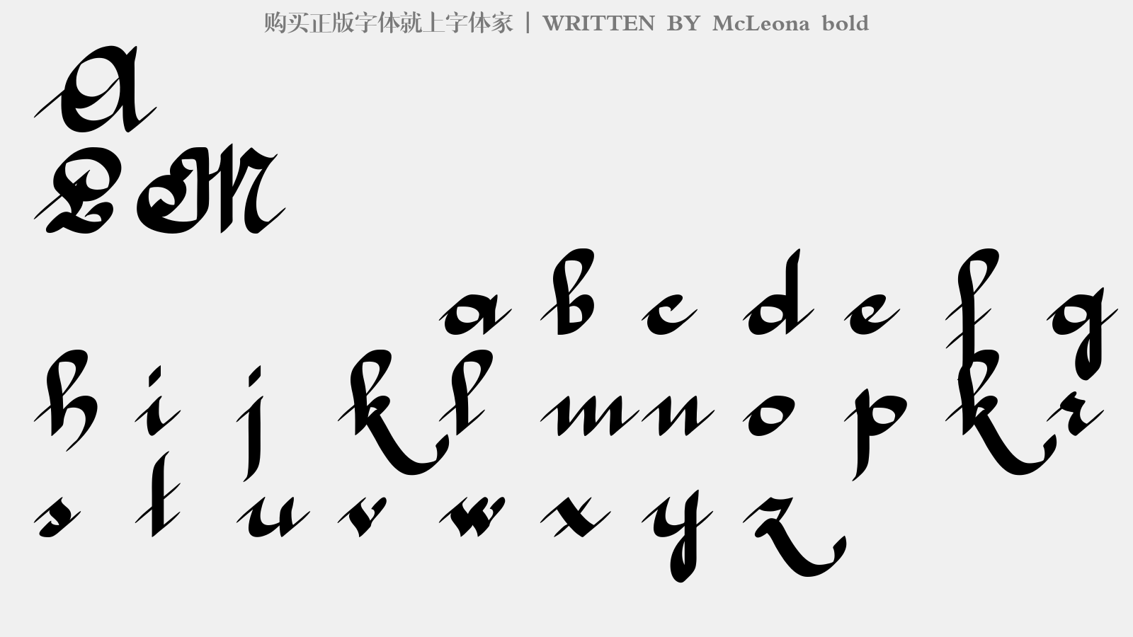 McLeona bold - 大写字母/小写字母/数字