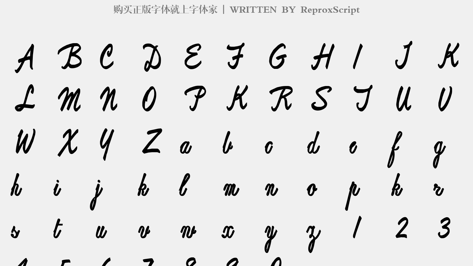 ReproxScript - 大写字母/小写字母/数字
