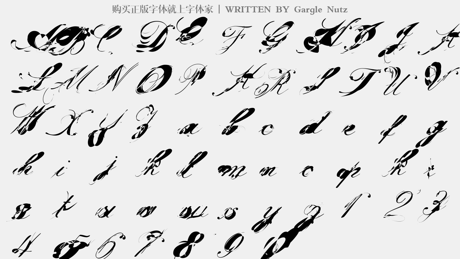 Gargle Nutz - 大写字母/小写字母/数字