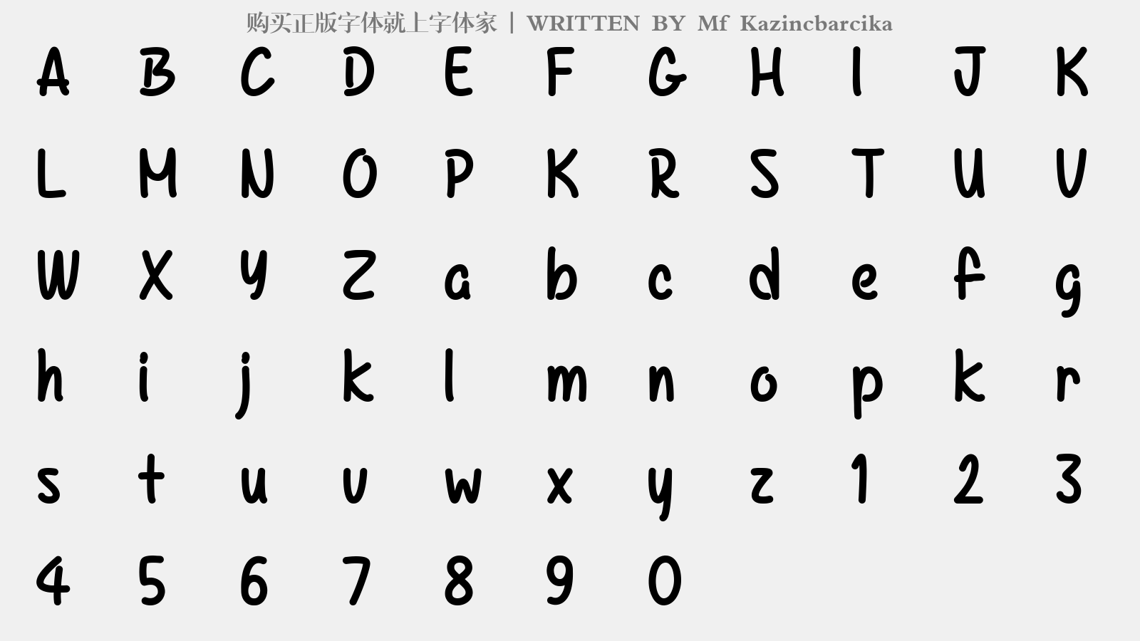 Mf Kazincbarcika - 大写字母/小写字母/数字