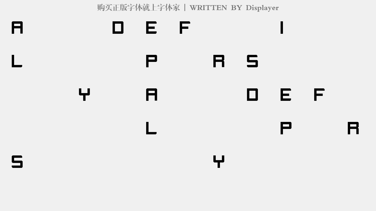 Displayer - 大写字母/小写字母/数字