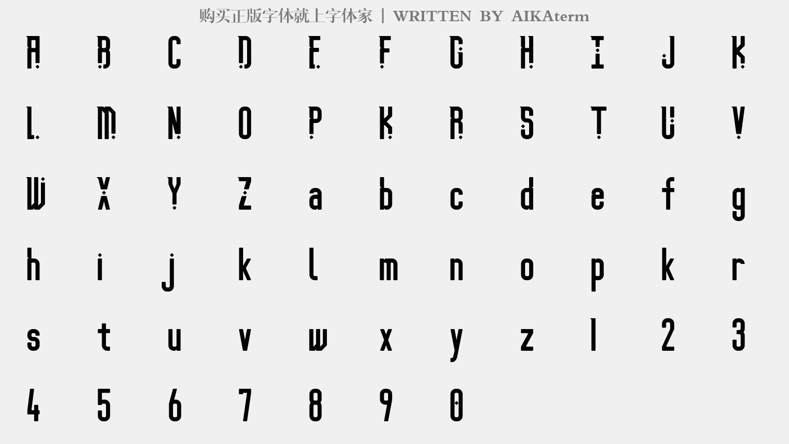 AIKAterm - 大写字母/小写字母/数字