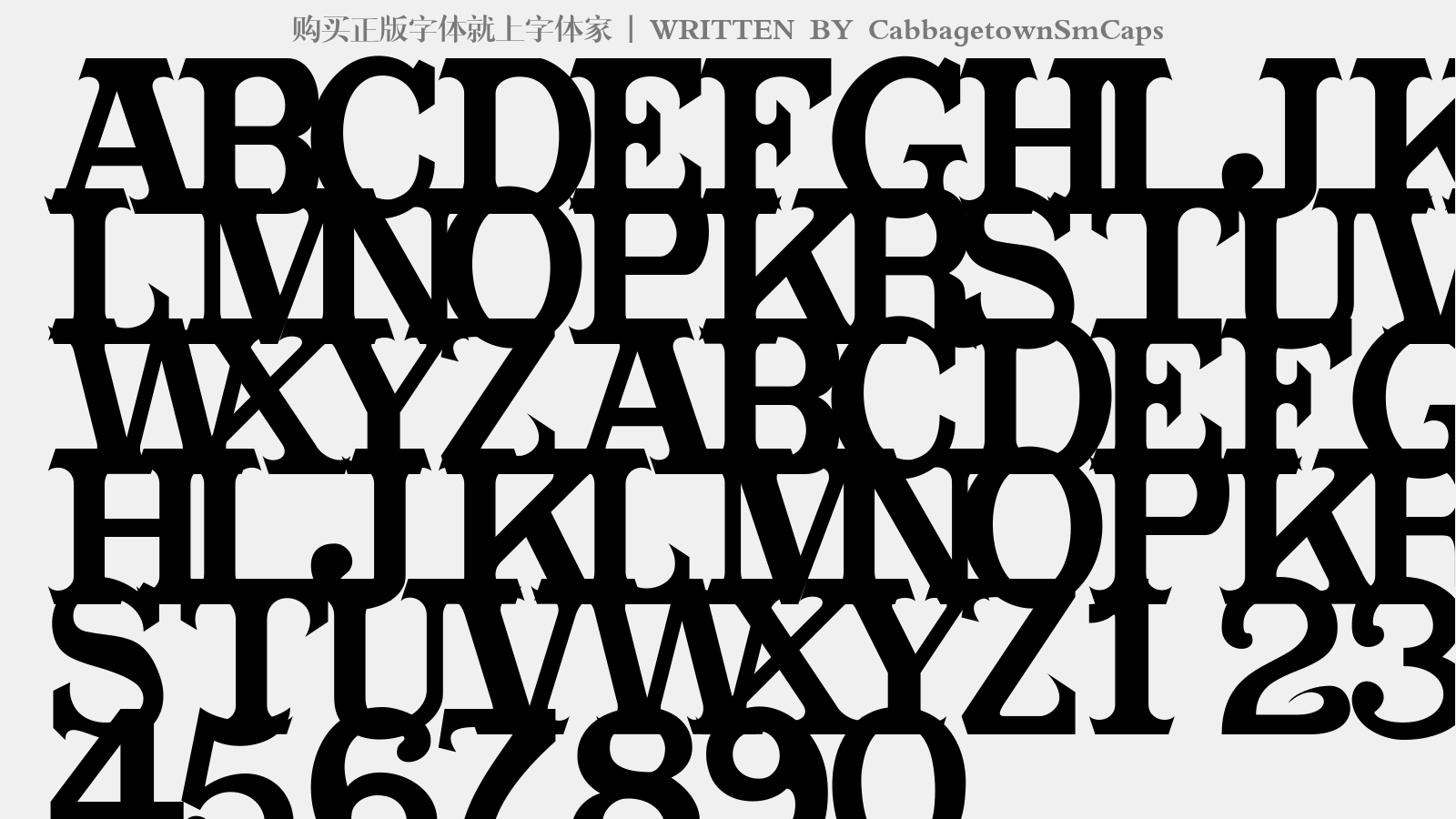 cabbagetownsmcaps - 大写字母/小写字母/数字