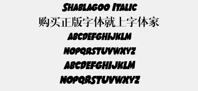 Shablagoo Italic