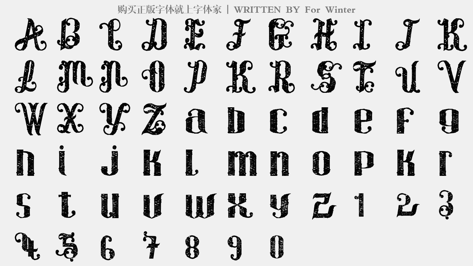 for winterfor winter for winter是一款个性独特的英文字体,非常适合