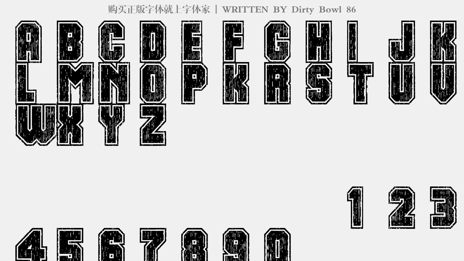 dirty bowl 86免费字体下载 - 英文字体免费下载尽在字体家