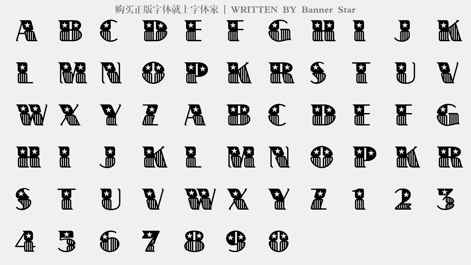 banner star免费字体下载 - 英文字体免费下载尽在字体家