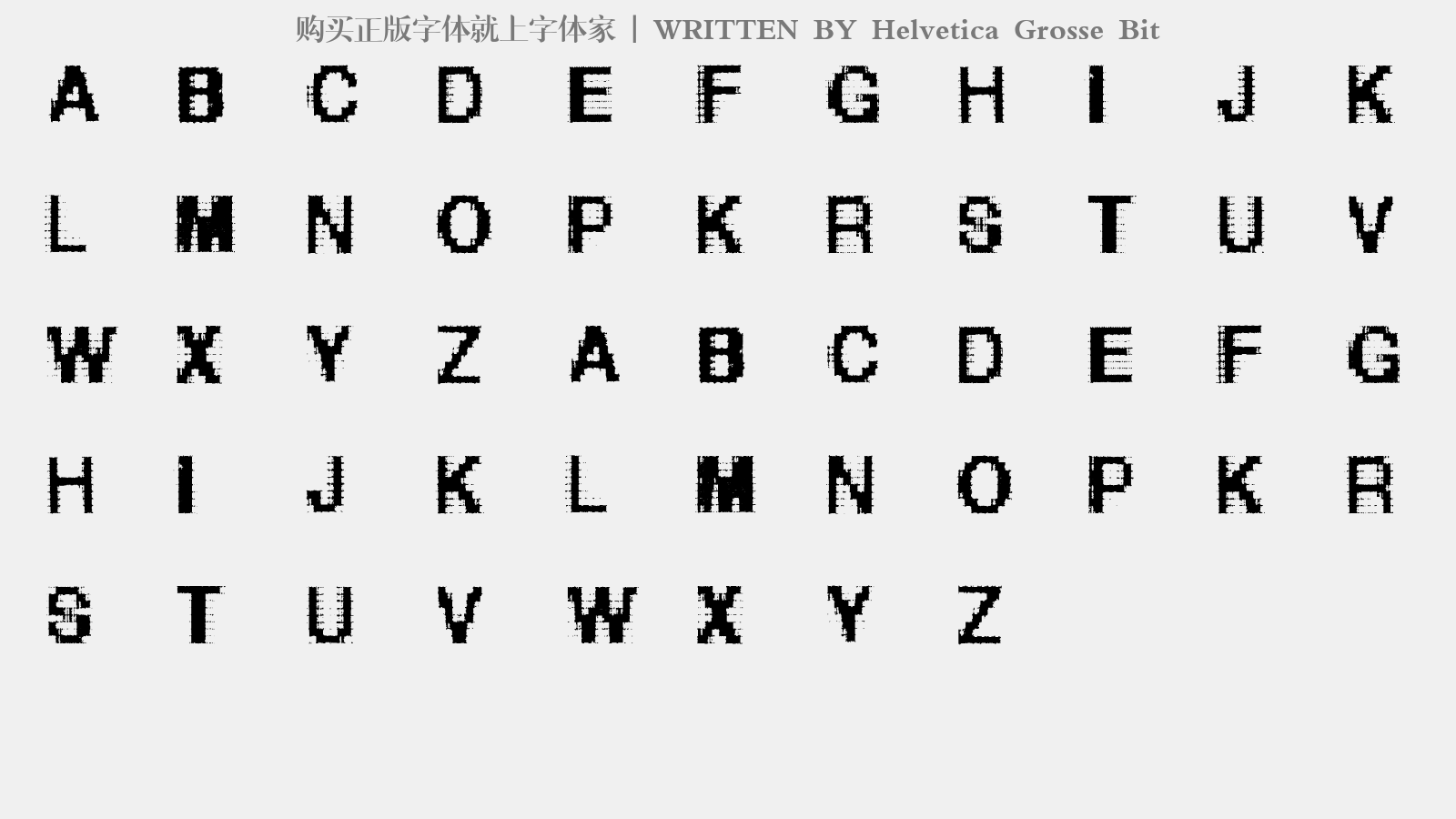Helvetica Grosse Bit - 大写字母/小写字母/数字