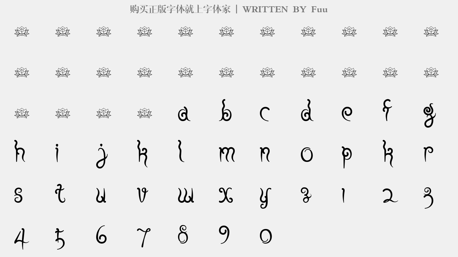 Fuu - 大写字母/小写字母/数字