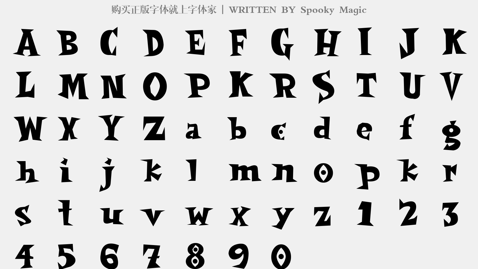 Spooky Magic免费字体下载 - 英文字体免费下载尽在字体家