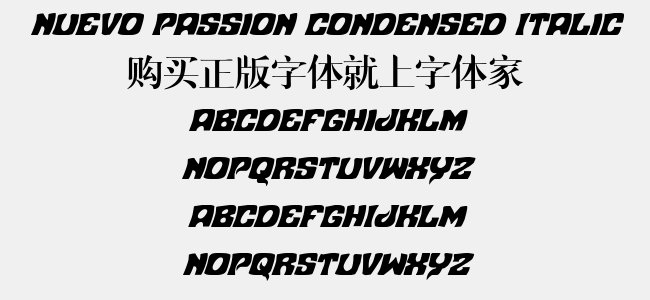 Nuevo Passion Condensed Italic