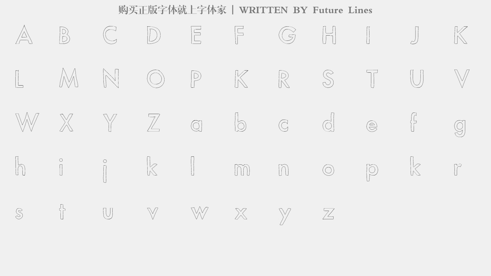 Future Lines - 大写字母/小写字母/数字
