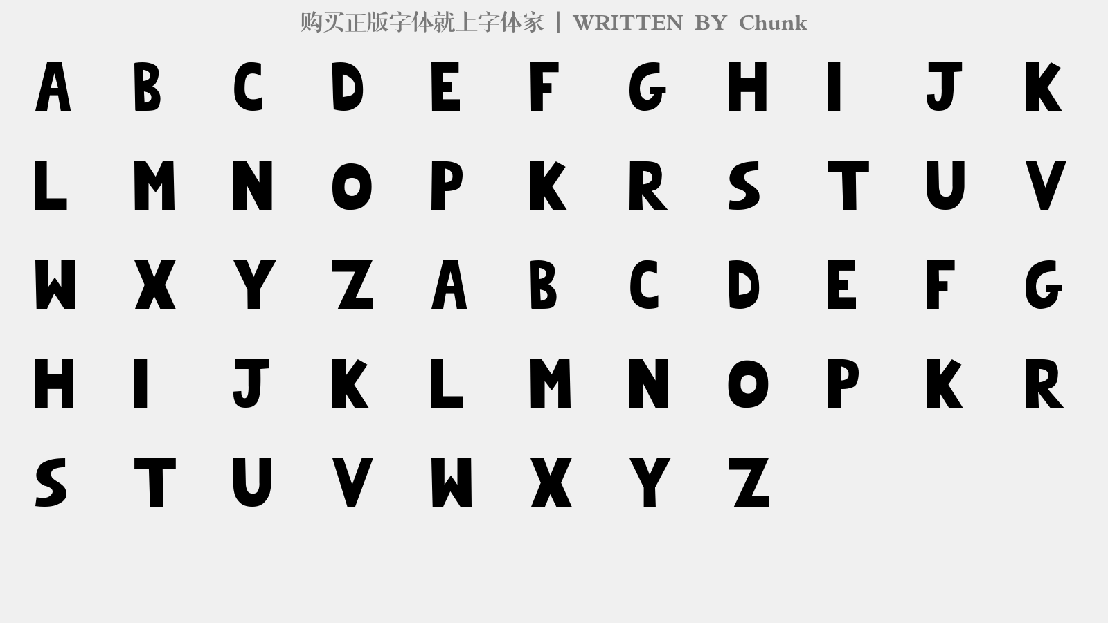 Chunk - 大写字母/小写字母/数字