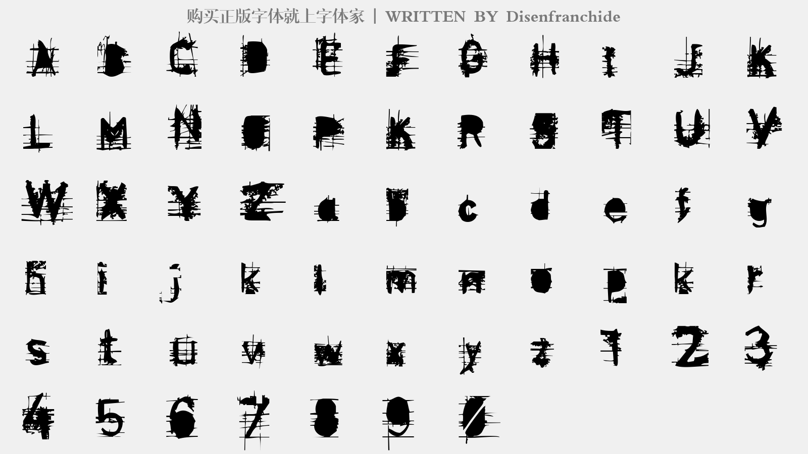 disenfranchide免费字体下载 - 英文字体免费下载尽在字体家