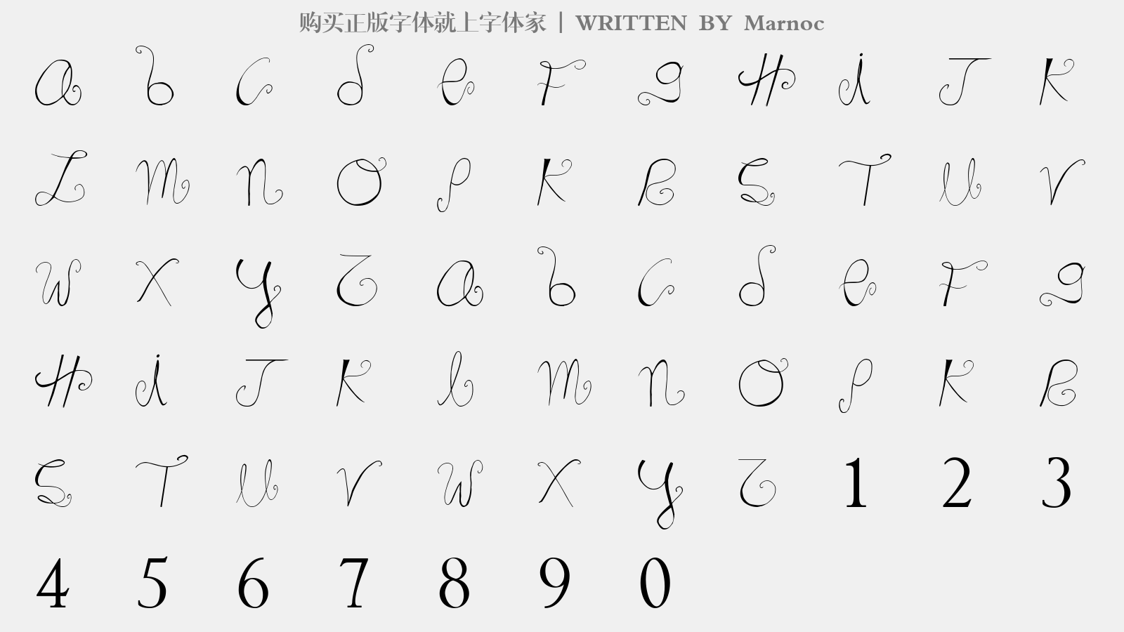 Marnoc - 大写字母/小写字母/数字