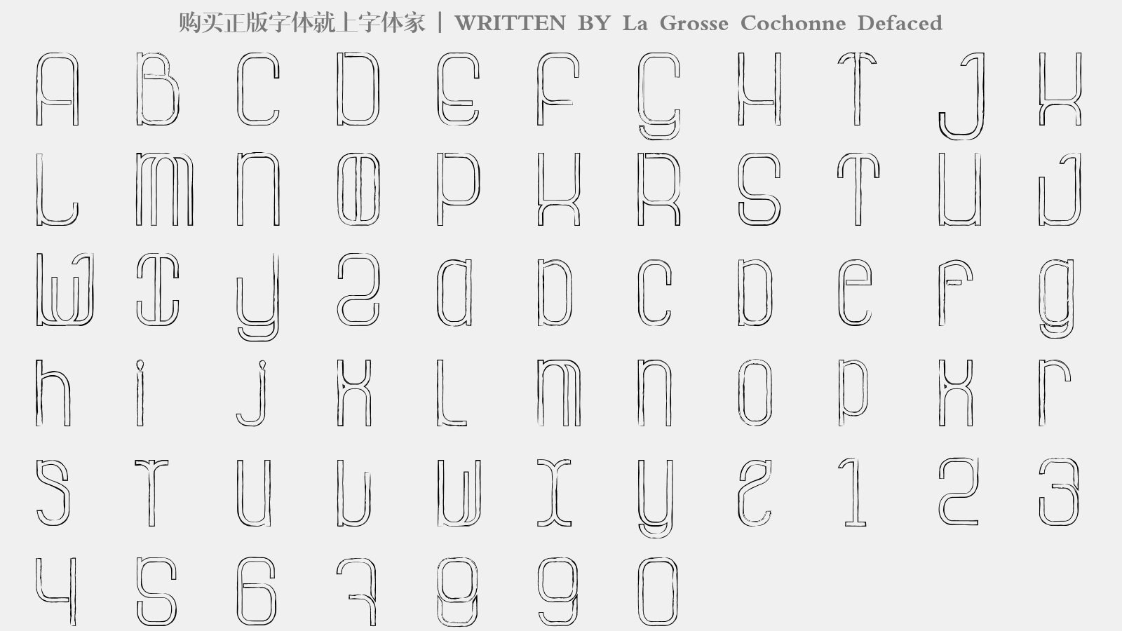 La Grosse Cochonne Defaced - 大写字母/小写字母/数字