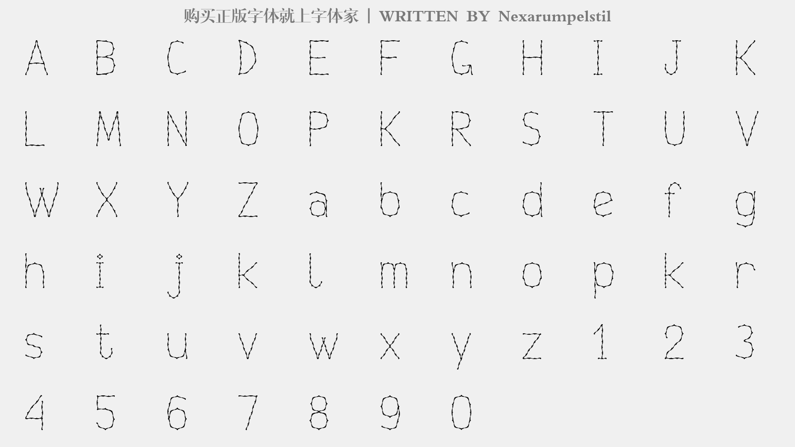 Nexarumpelstil - 大写字母/小写字母/数字