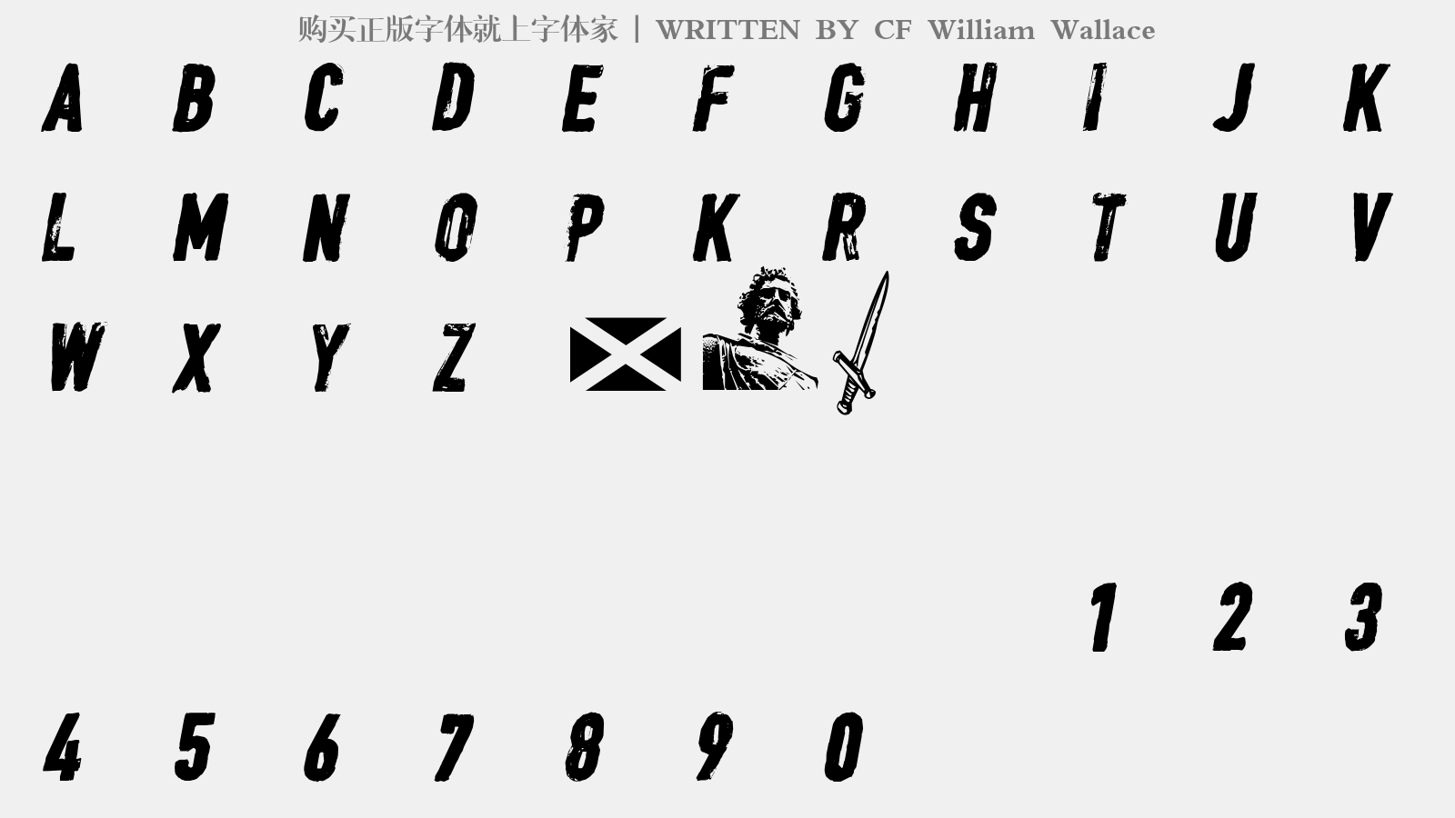 CF William Wallace - 大写字母/小写字母/数字