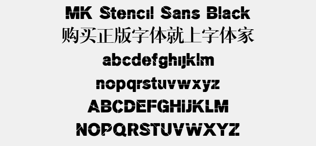 MK Stencil Sans Black