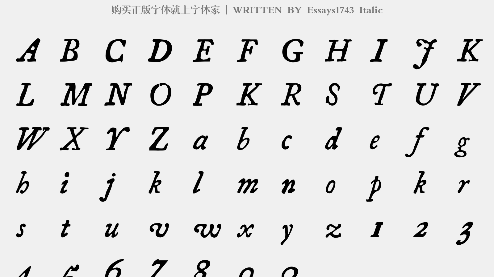 essays1743 italic免费字体下载 - 英文字体免费下载尽在字体家
